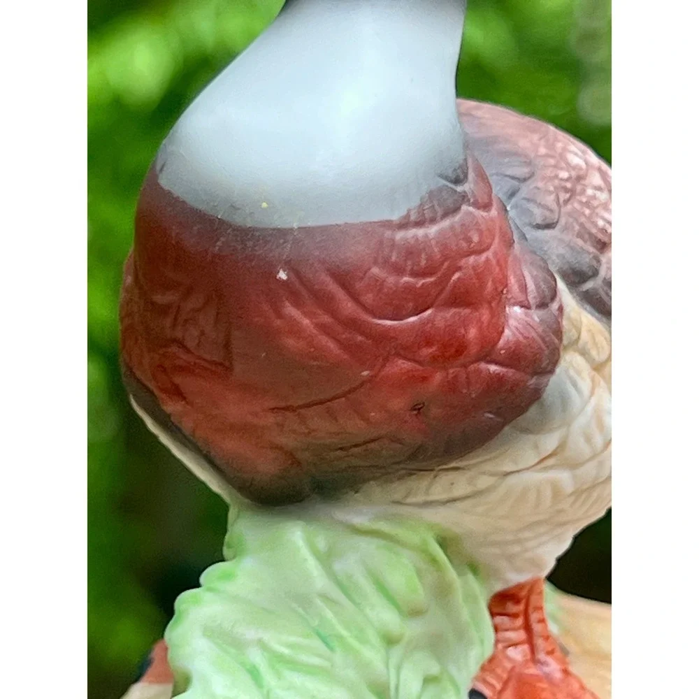 Bird Figurine Red Breasted Merganser Hand Painted Ceramic Vintage Animal Decor